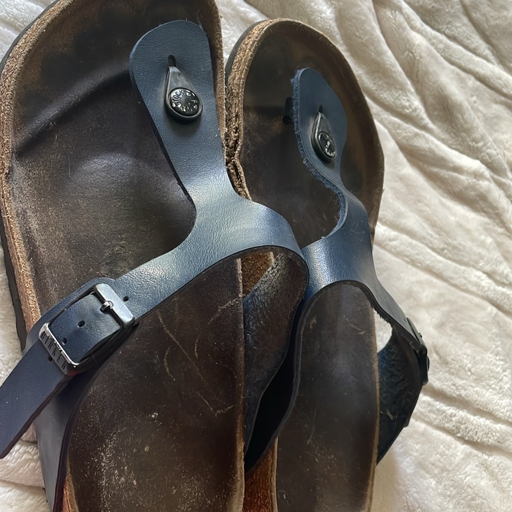 Birkenstock Gizah Navy Sandals Size 39 (8/8.5) - Picture 3 of 8